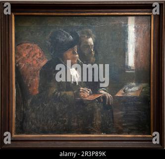 Paris, Frankreich - 05 13 2023: Musée D'Orsay. Marcellin Desboutin und Ludovic Lepic gemalt von Edgar Degas Stockfoto