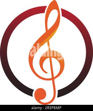Musiknotiz-Symbol Vector-Logo und -Design Stock Vektor