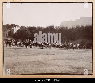 Soldaten auf Paradeplatz während des Zweiten Boer-Krieges, Kapstadt Südafrika, britische Militärgeschichte 1900, Vintage-Foto Stockfoto