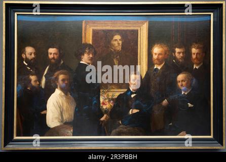 Paris, Frankreich - 05 13 2023: Musée D'Orsay. Zu Ehren von Delacroix, gemalt von Henry Fantin-Latour Stockfoto