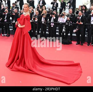 Cannes, Frankreich. 24. Mai 2023. Das tschechische Modell Petra Nemcova nimmt am Mittwoch, den 24. Mai 2023, am 76. Filmfestival in Cannes im Palais des Festivals in Cannes, Frankreich, an der Premiere des Pot-Au-Feu Teil. Foto: Rune Hellestad/ Kredit: UPI/Alamy Live News Stockfoto