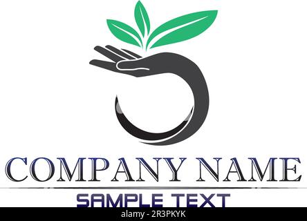 Baum Blatt Vektor Logo Design umweltfreundlich Konzept Stock Vektor