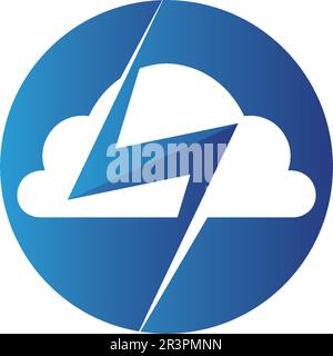 Blitzsymbol und Symbole für elektrische Vektoren Stock Vektor
