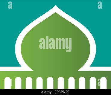 Moschee ramadhan und islamisches arabisches Logo Stock Vektor