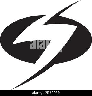 Blitzsymbol und Symbole für elektrische Vektoren Stock Vektor