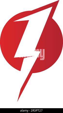 Blitzsymbol und Symbole für elektrische Vektoren Stock Vektor