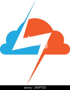 Blitzsymbol und Symbole für elektrische Vektoren Stock Vektor