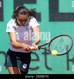 Zandvoort, Niederlande. 24. Mai 2023. ZANDVOORT, NIEDERLANDE - MAI 24: Jasmijn Gimbrére von Baarn Lead Healthcare in Aktion während des Eredivisie Tennis Match zwischen T.C. Zandvoort und Baarn 1 im Tennispark De Glee am 24. Mai 2023 in Zandvoort, Niederlande (Foto von Kees Kuijt/Orange Pictures) Guthaben: Orange Pics BV/Alamy Live News Stockfoto