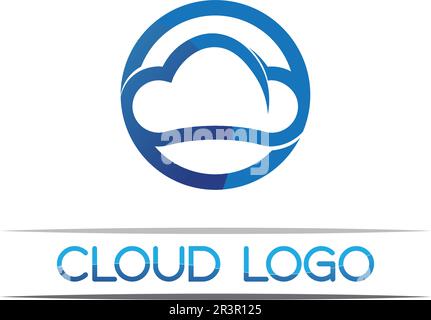 Cloud Server Daten Logos und Symbole Symbole Stock Vektor