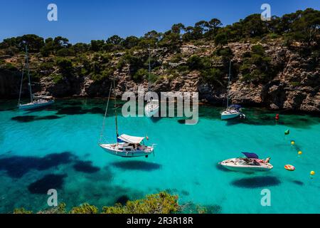 Cala Pi, Llucmajor, Comarca de Migjorn. Mallorca. Islas Baleares. Spanien. Stockfoto