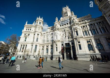 Palacio de Kommunikation, Ayuntamiento, 1919, Madrid, Spanien, Europa. Stockfoto