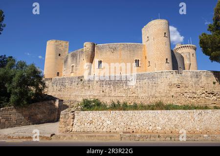 Castillo de Bellver, siglo XIV, estilo Gótico, Mallorca, Balearen, Spanien. Stockfoto