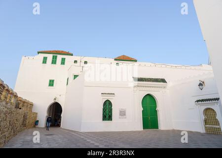 Raissouni Palast, Hassan II Kulturzentrum, Asilah, marokko, afrika. Stockfoto