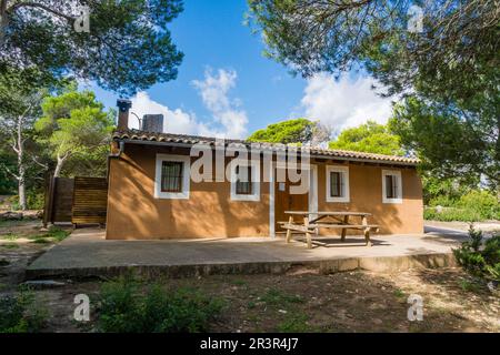 refugio de Son Real, Finca publica de Son Real, término municipal de Santa Margarita, costa Nor-este de Mallorca, balearen, spanien. Stockfoto