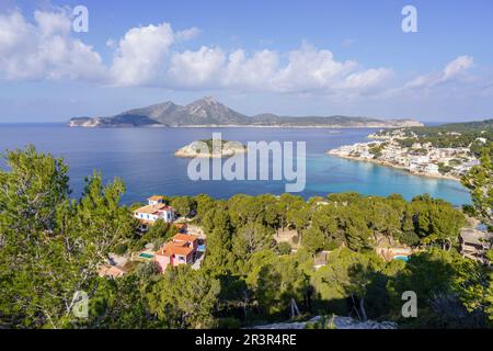 Sant Elm, küste von andratx, Mallorca, Balearen, Spanien. Stockfoto