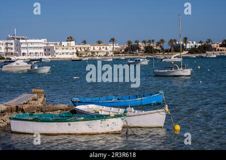 Estany des Peix, Formentera, Pitiusas-Inseln, Balearen, Spanien. Stockfoto