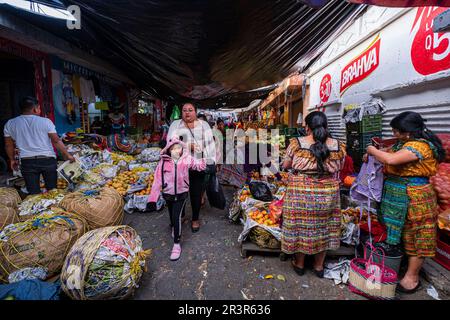 Mercado, Santa Cruz del Quiché, Guatemala, Mittelamerika. Stockfoto