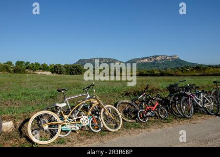 Marcha Ciclista a las Piquetes des. Pèlec, Llucmajor, Mallorca, Balearen, Spanien. Stockfoto