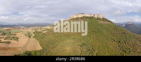 Parque Natural de Izki, Cuadrilla de Montaña Alavesa, Alava, País Vasco, Spanien. Stockfoto