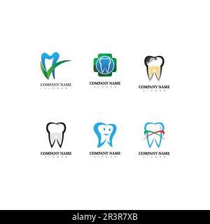 Zahnmedizinische logo Template Vector Illustration Icon Design Stock Vektor