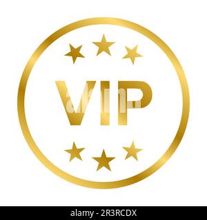 VIP-Symbolvektor für Grafikdesign, Logo, Website, soziale Medien, mobile App, BENUTZEROBERFLÄCHE Stock Vektor