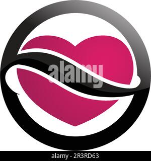 Love-Logo und valentinstag-Symbole Vector Template-Symbol-App Stock Vektor