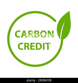 Carbon Credit-Symbol-Vektor für Grafikdesign, Logo, Website, soziale Medien, mobile App, Darstellung der Benutzeroberfläche. Stock Vektor