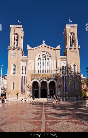 Metropolitankathedrale von Athen - orthodoxe katholische Kirche in Griechenland Stockfoto