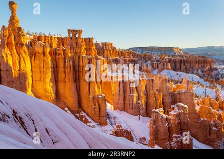 Winter im Bryce Canyon Nationalpark, Utah, USA Stockfoto