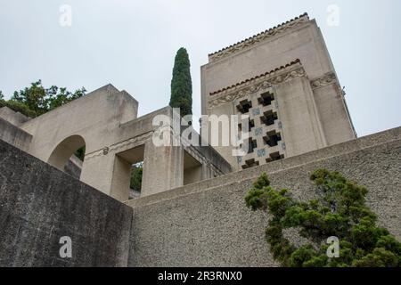 Das Wrigley Memorial befindet sich an einem Ende des Botanischen Gartens auf Catalina Island, CA, USA. Stockfoto