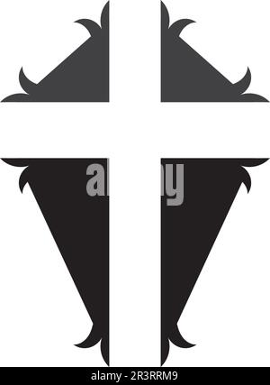 Cross und christ Logo und Vektor Stock Vektor