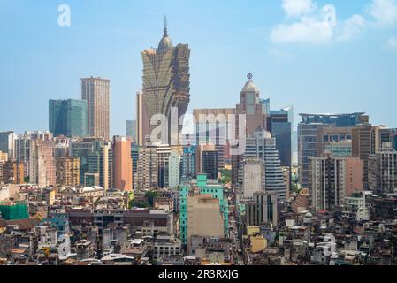 Stadtbild von Macao, auch bekannt als Macau, einer Sonderverwaltungsregion chinas Stockfoto
