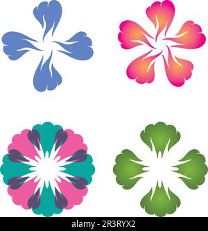 Schönheit Vektor Blumen design Logo-Vorlage-Symbol Stock Vektor