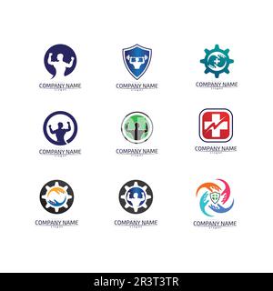 Menschlichen Charakter logo Zeichen Illustration vektor design Stock Vektor