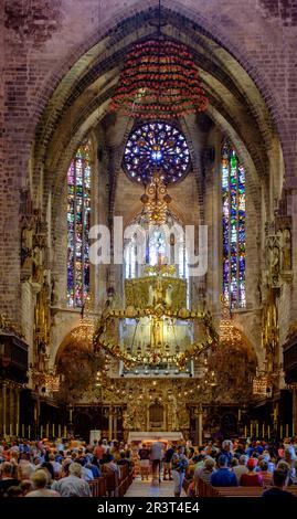 Capilla Real, (Presbiterio), Catedral de Mallorca, La Seu, siglo XIII gótico Levantino, Palma, Mallorca, Balearen, Spanien. Stockfoto