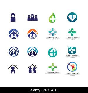 Menschlichen Charakter logo Zeichen Illustration vektor design Stock Vektor