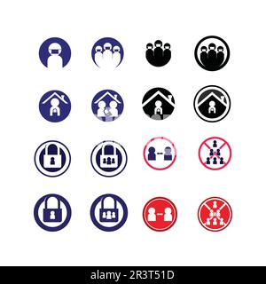 Abstrakte Menschen Logo Design.Fun Menschen, gesunde Menschen, Sport, Gemeinschaft Menschen Symbol Vektor Illustration Stock Vektor