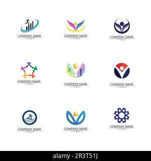 Personensymbol Arbeitsgruppe Vektorlogo-Design Stock Vektor