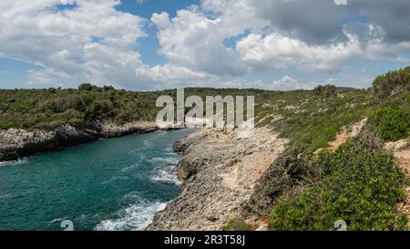 Cala Pilota, Manacor, Mallorca, Balearen, Spanien. Stockfoto