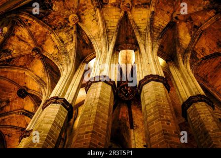 Gotica Iglesia de Santa Maria del Mar (s. XIV). Barcelona.de Catalunya. España. Stockfoto