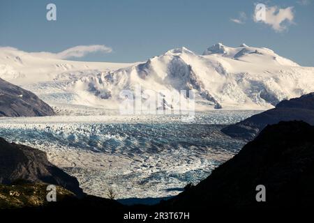 glaciar Grey, valle del lago Grey, Trekking W, Parque nacional Torres del Paine, Sistema Nacional de Áreas Silvestres Protegidas del Estado de Chile. Patagonia, República de Chile, América del Sur. Stockfoto