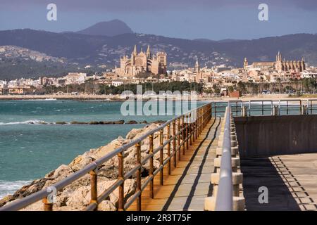 Kann Pere Antoni, Bahia de Palma, Mallorca, Balearen, Spanien, Europa. Stockfoto