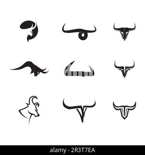 Bull Horn-Logo und Symbol Vorlage Symbole App Stock Vektor