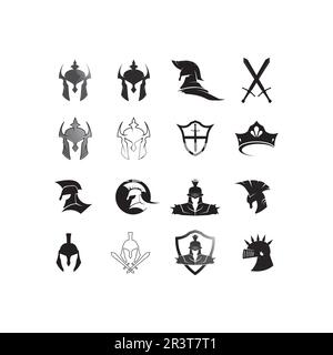 spartan Logo Icon Designs Vektor Stock Vektor