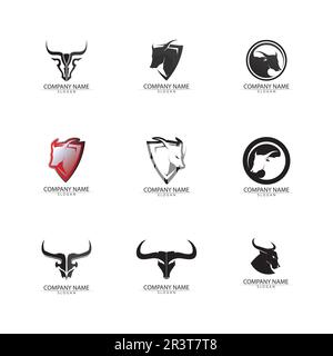 Bull Horn-Logo und Symbol Vorlage Symbole App Stock Vektor