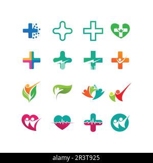 Human Care Logo und Zeichen Logo Illustration Vektordesign Stock Vektor