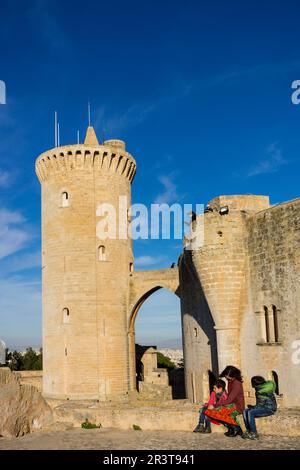 Das Schloss Bellver (XIV Jahrhundert), Palma, Mallorca, Balearen, Spanien. Stockfoto