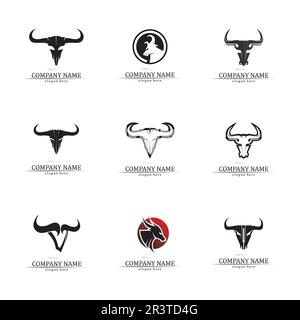 Bull Horn-Logo und Symbol Vorlage Symbole App Stock Vektor