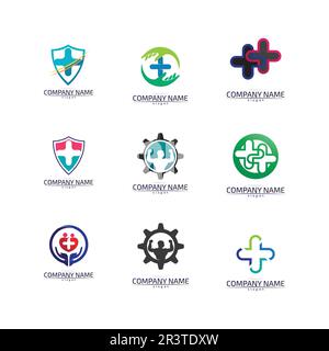 Menschlichen Charakter logo Zeichen Illustration vektor design Stock Vektor