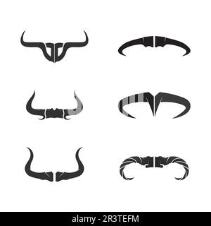 Bull Horn-Logo und Symbol Vorlage Symbole App Stock Vektor